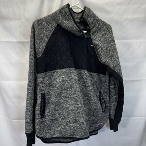 Abercrombie & Fitch Pull Over Button Close Sweatshirt Grandpa Core